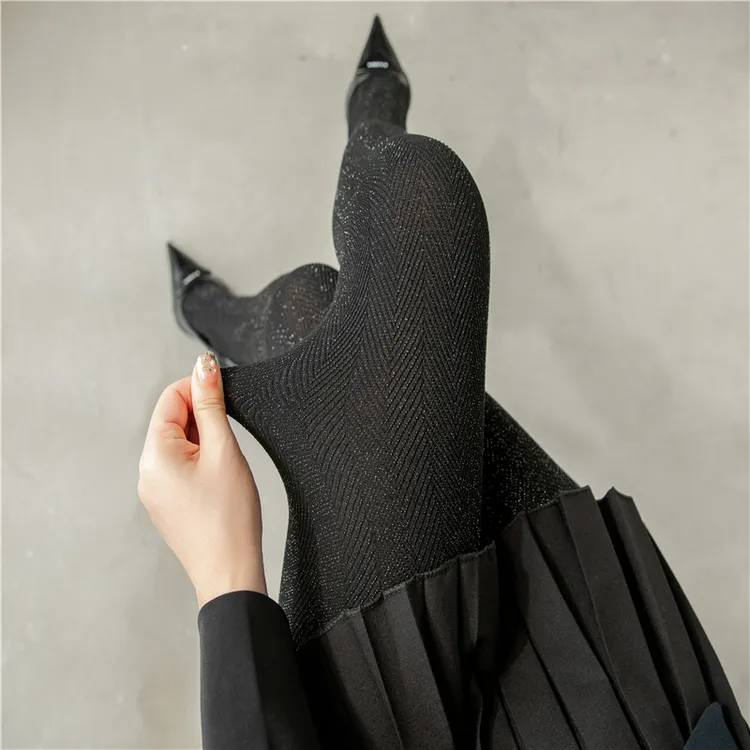 银丝连裤袜韩国东大门灰色打底袜女裤子秋冬款外穿显瘦黑色打底裤