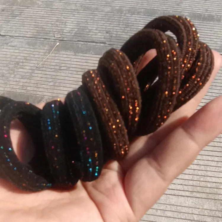 高弹力无接缝耐用彩丝头绳橡皮筋女马尾扎发圈成人发饰发绳头发