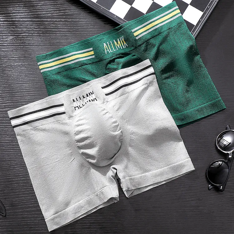 男生男士内裤运动风个性宽腰字母透气无缝平角内裤四角裤平角裤