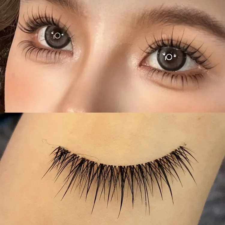 兔奶奶nn27泰妆轻欧美假睫毛亚裔混血辣妹卷翘整条一片式