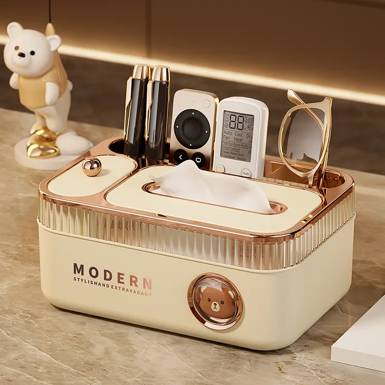 客厅轻奢纸巾盒高颜值卡通家用浴室卫生间抽纸盒牙签盒桌面收纳盒