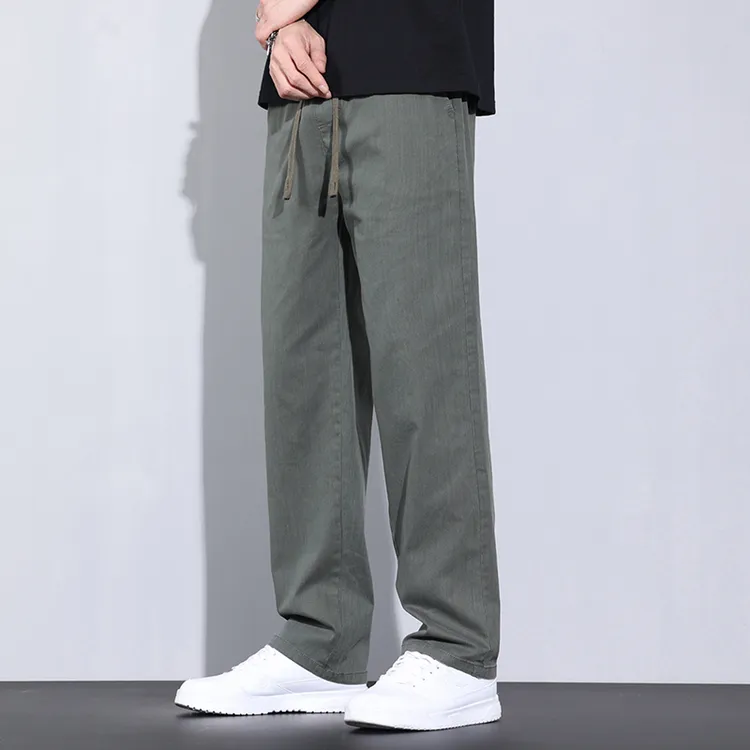 宽松直筒男士男款休闲裤长裤薄款潮流时尚百搭裤子透气男休闲裤