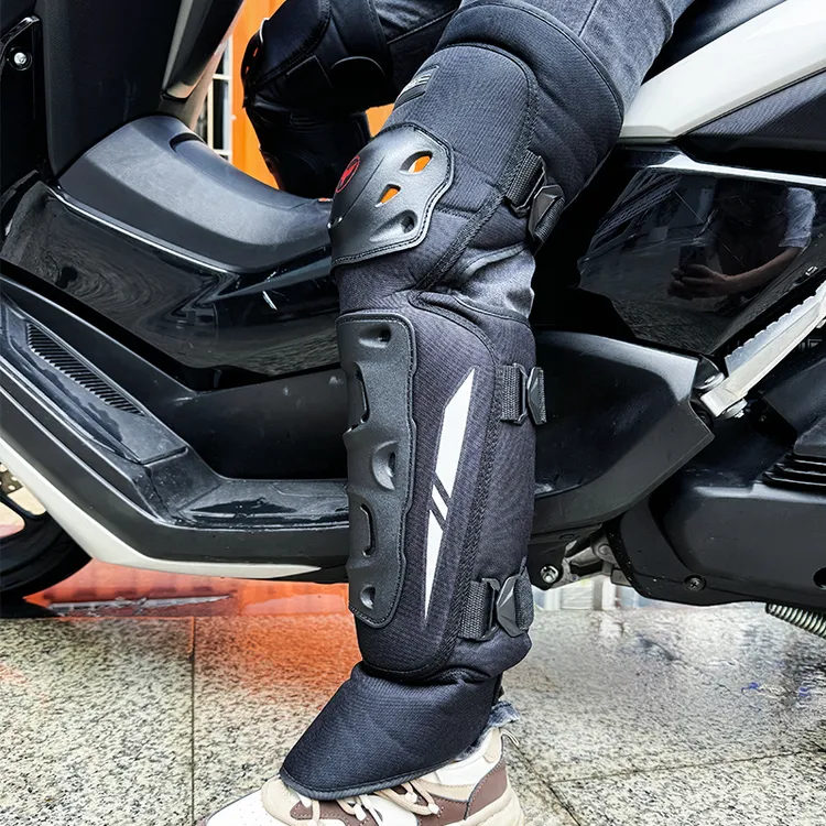 duhan/杜汉冬季护膝摩托车骑行防寒挡风护具装备加绒保暖防摔护腿