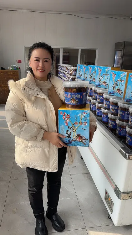 生腌  莱州湾精品呛红膏梭子蟹（净重1000克，因个头不均每桶4-5只）