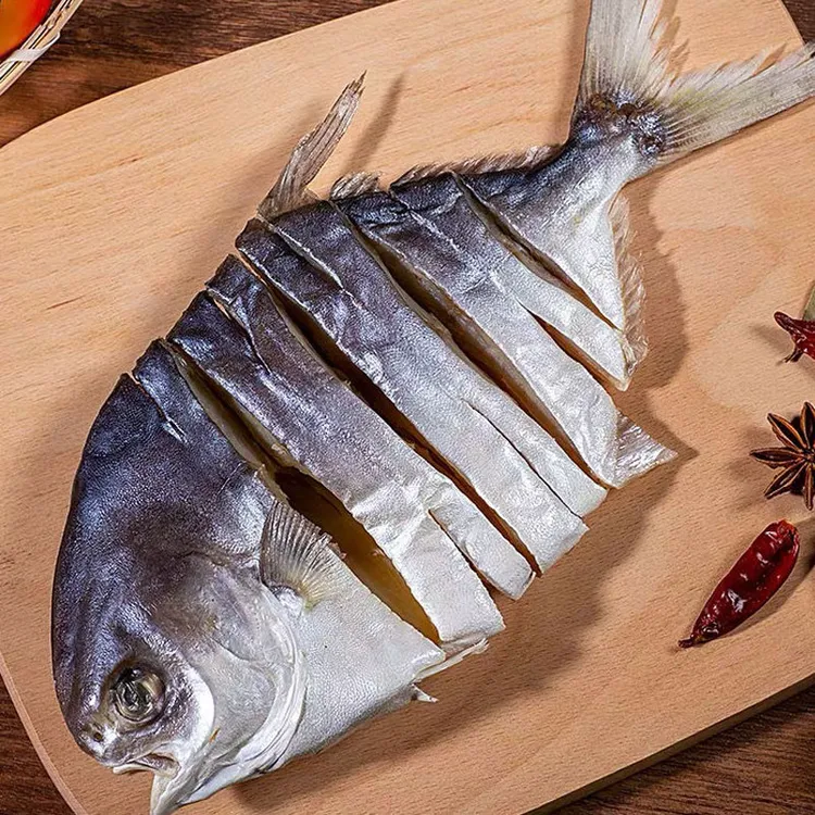 广东沙扒湾渔民自晒淡干金鲳鱼干3条装（200g-250g/条）