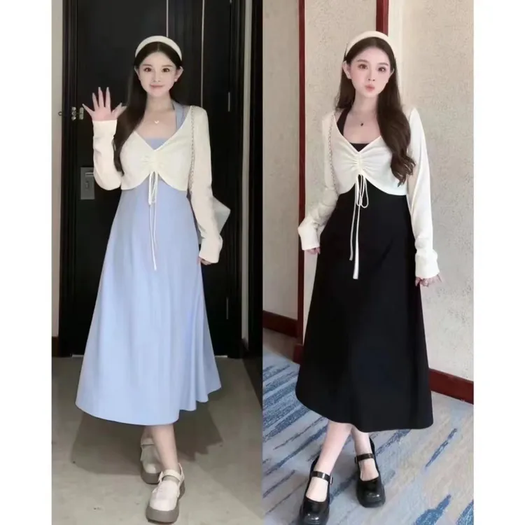 《雨桐精选5.21》吊带连衣裙套装-10205