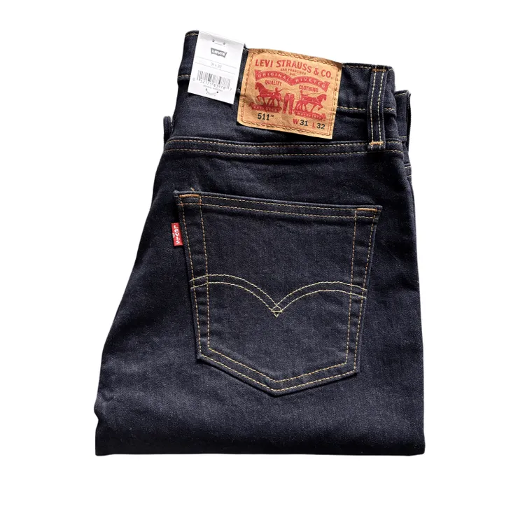 美国进口 Levi's 511李维斯修身直筒深蓝原色男士牛仔裤