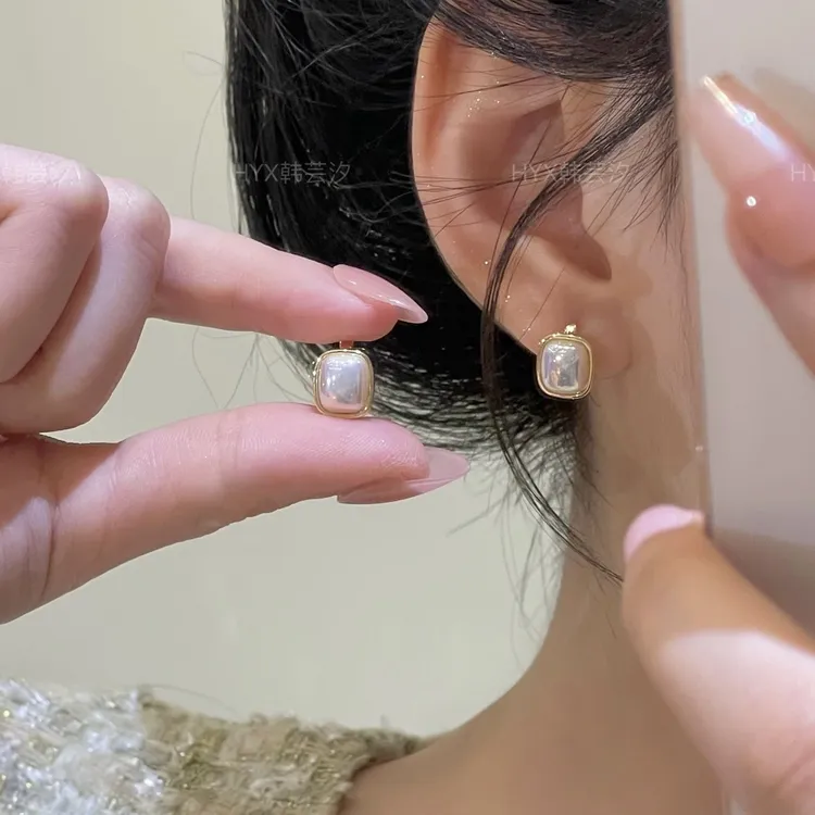 【韩芸汐】A-67 春季新品气质小香风珠珠耳扣简约百搭耳环