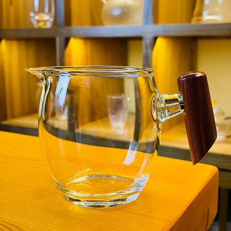 漫佳 木把玻璃公道杯 容量≈300ml