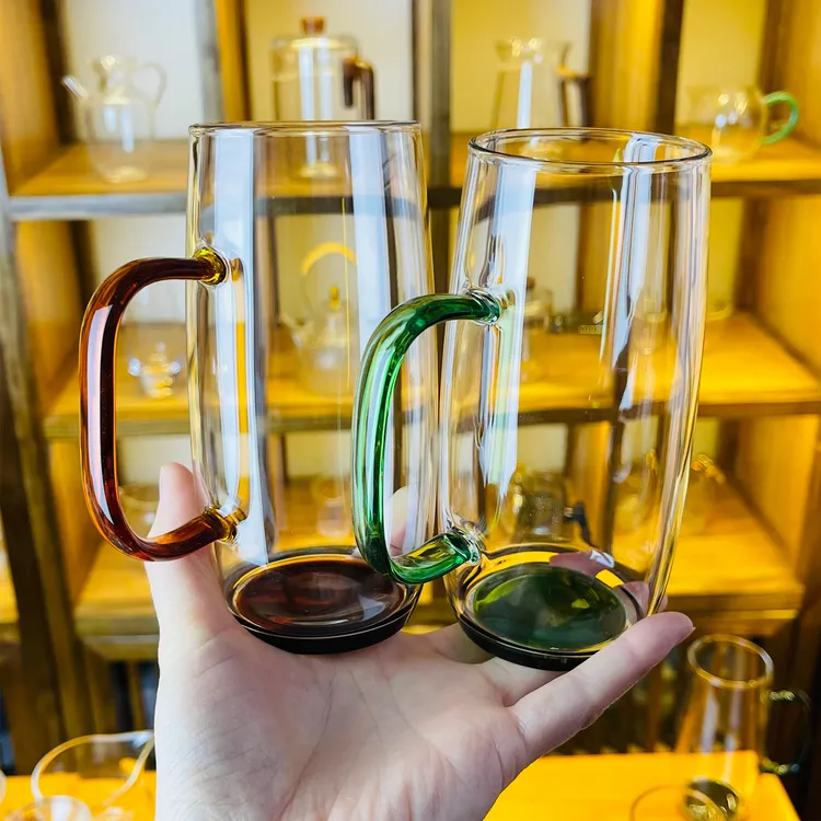 漫佳 绿茶杯玻璃茶杯 高透明耐高温玻璃 大容量耐热喝水杯 ≈350ml