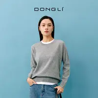 【达人】东黎 山羊绒 全成型圆领打底衫女士百搭针织长袖秋冬4842