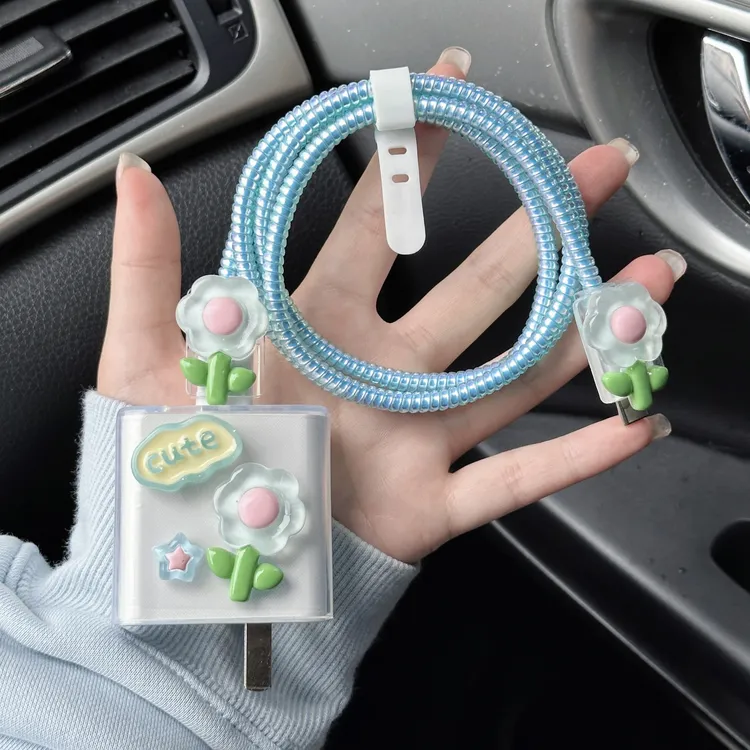 华为充电器保护套66/88w快充头适用mate50荣耀90/P60数据线保护绳