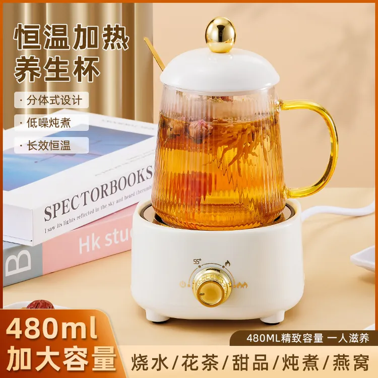 多功能养生壶电炖杯迷你玻璃电热水杯恒温花茶加热杯家用水养生杯
