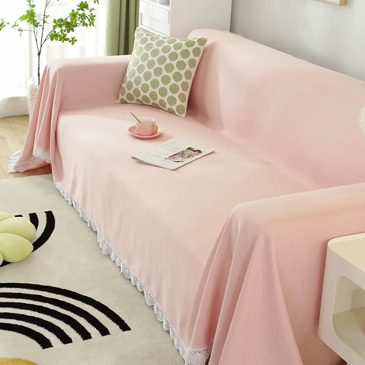 沙发盖布防猫抓ins风沙发巾冬季毛绒沙发套罩全包万能沙发毯全盖