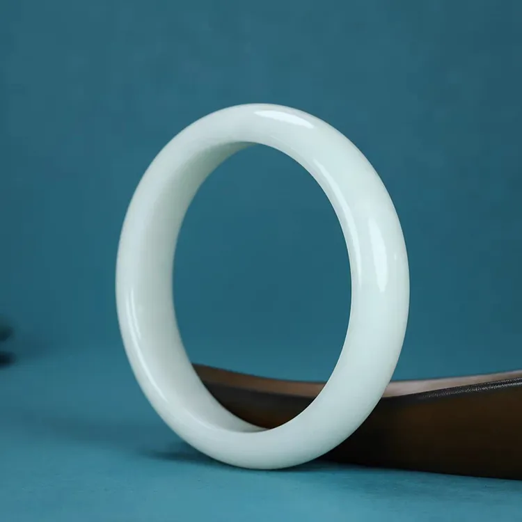 陕西西安蓝田玉天然活玉玉镯手镯平安镯兵马俑景区保真博物馆正品