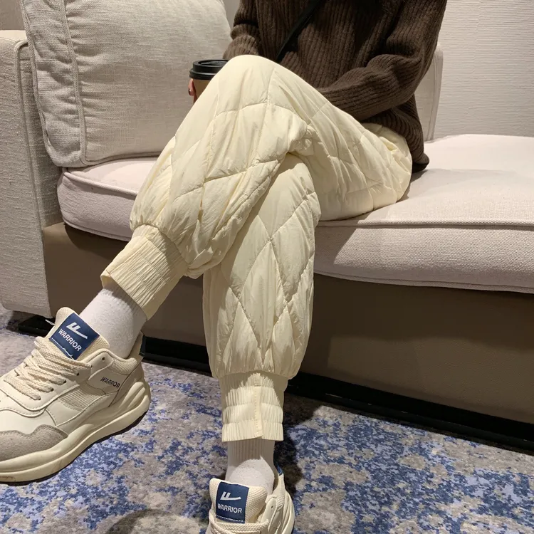 鹅绒羽绒女款高腰显瘦裤子女休闲时尚羽绒裤女外穿羽绒裤羽绒裤女