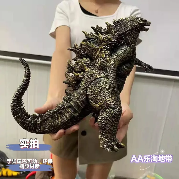 红莲金色哥斯拉可动玩具大号手办模型玩偶软胶超大号儿童怪兽玩具
