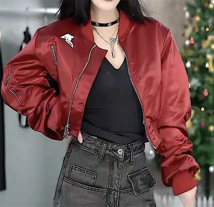 【万象撤柜】A105欧洲站时尚短外套女秋季短款拉链开衫上衣女装