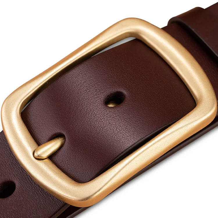 加长皮带150胖子男真皮针扣青年中年头层纯牛皮实心铜扣腰带裤带