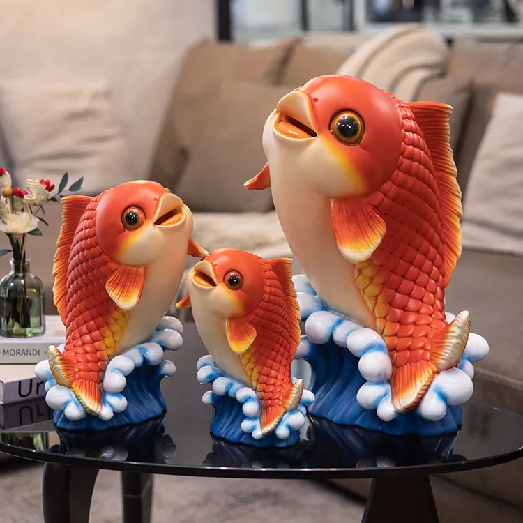 2025新款年年有鱼客厅摆设存钱罐摆件装饰只进不出储蓄罐乔迁礼物