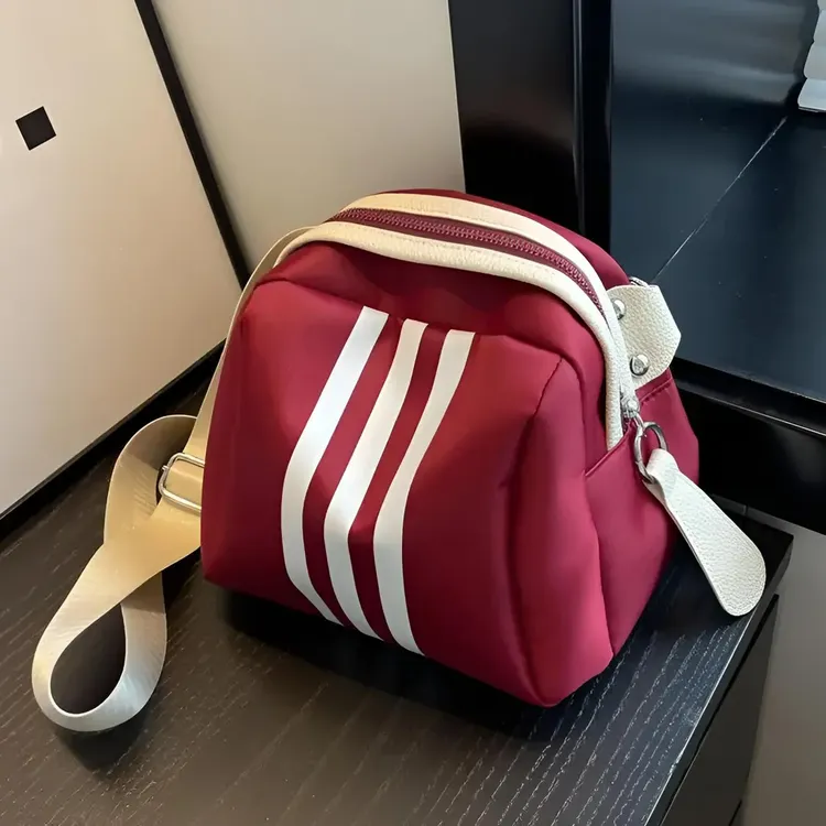 2024新款小众设计休闲尼龙布包包女夏贝壳包轻便百搭大容量斜挎包