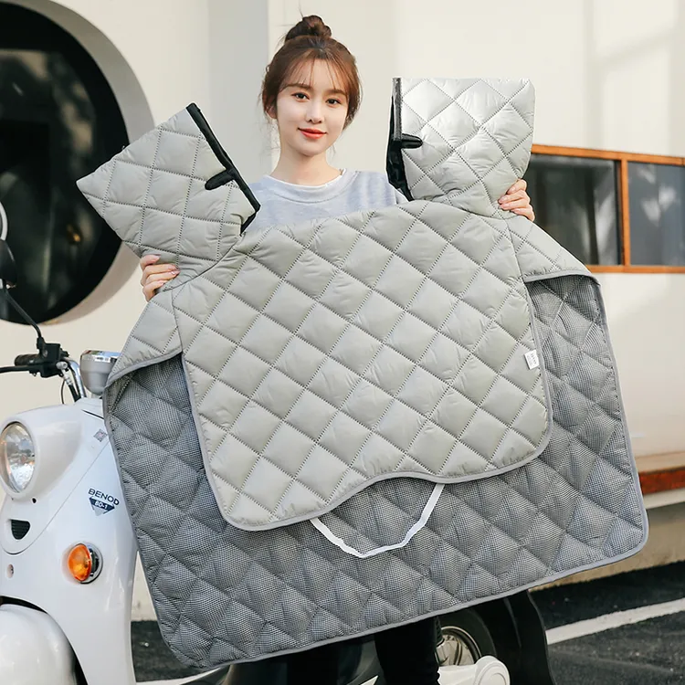 木贝佳电动车挡风被四季通用秋冬新款双面防水电瓶车冬防寒挡风罩