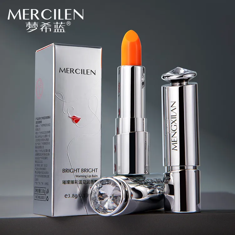 梦希蓝鲜花晶透精油温变唇膏不掉色不沾杯保湿滋润果冻唇膏变色