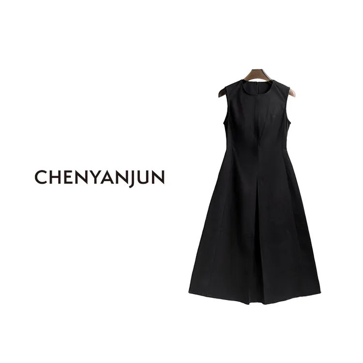 CHENYANJUN陈妍君无袖法式高级感赫本风背心连衣裙CYJ-JJ87-6773