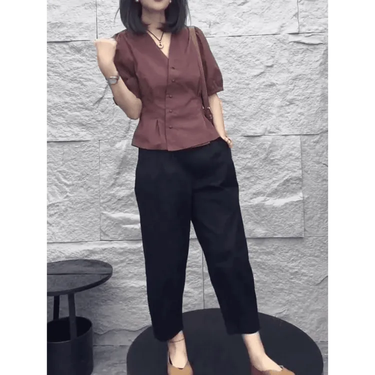 夏天装搭配一整套时尚高端微胖显瘦盐系轻熟御姐穿搭减龄通勤服饰