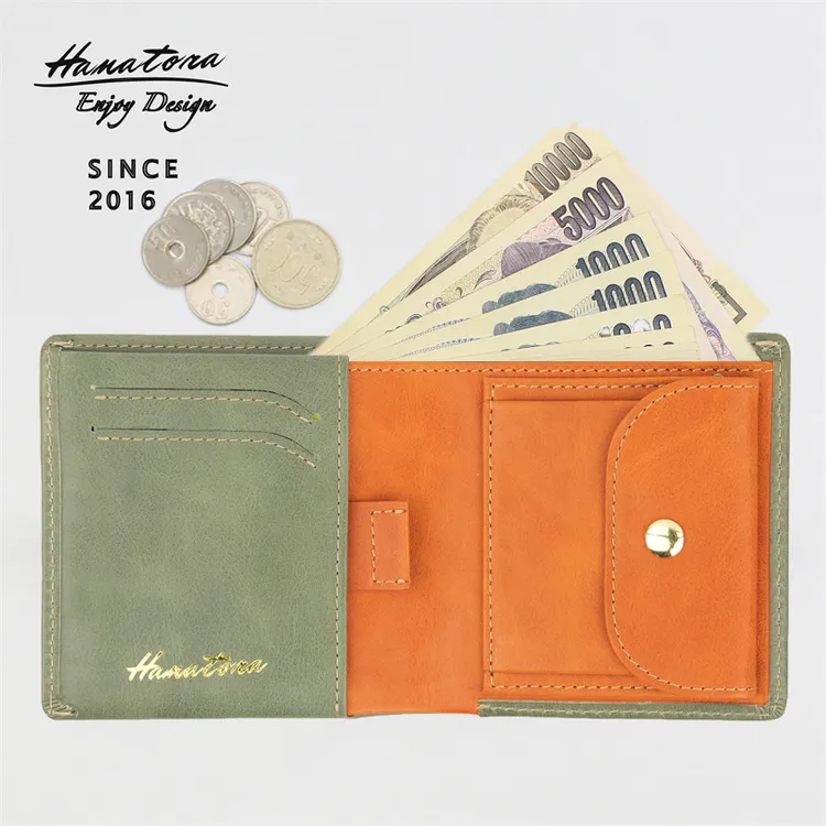 HANATORA花虎日式钱包正品真皮100%纯牛皮高档男款女款薄小巧轻奢
