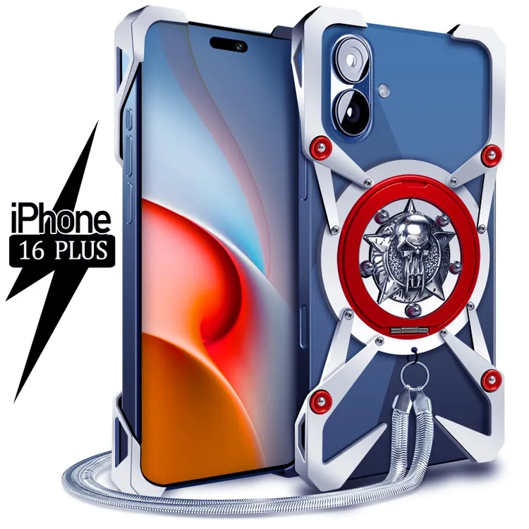 适用苹果16Plus手机壳防摔ip12PM机械臂13pm男电竞14pm合金硬壳