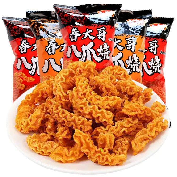  春大哥八爪烧休闲零食麻辣脆膨化80后90后经典回忆小吃童年脆爽