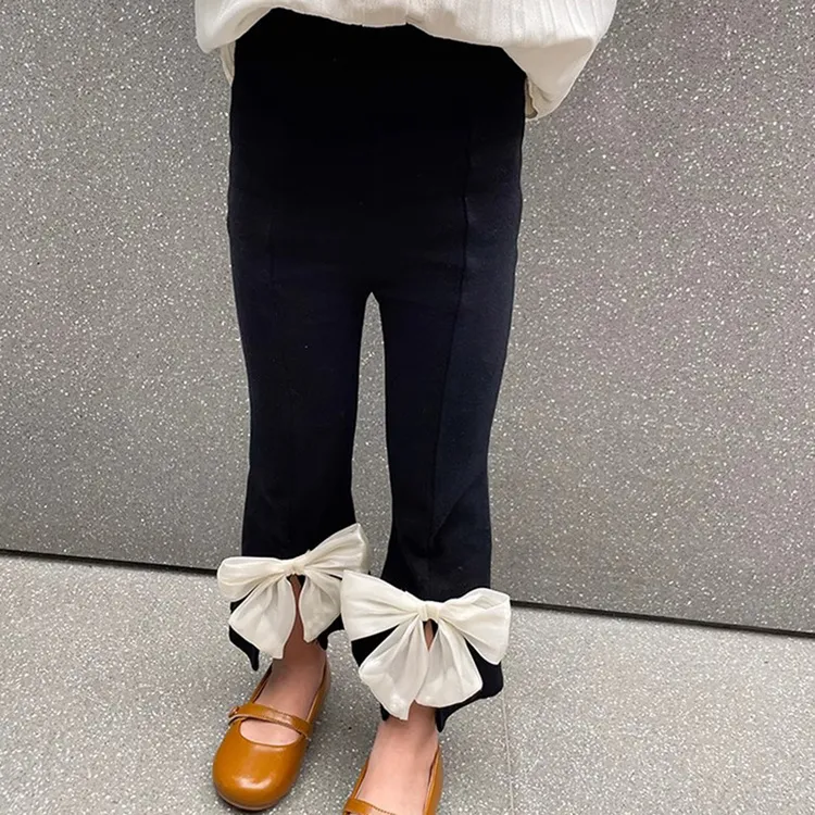 女童打底裤春秋新款外穿喇叭裤洋气时尚休闲高腰显瘦儿童宝宝裤子