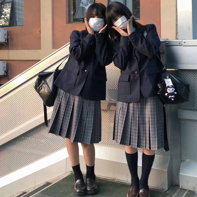 【海雾】山川原创格裙jk制服裙校供感百褶裙半身裙学院风