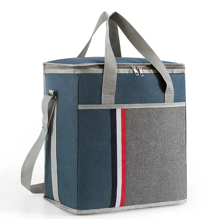 跨境厂家新款折叠保温袋大容量冰包户外铝箔牛津布保鲜保冷野餐包