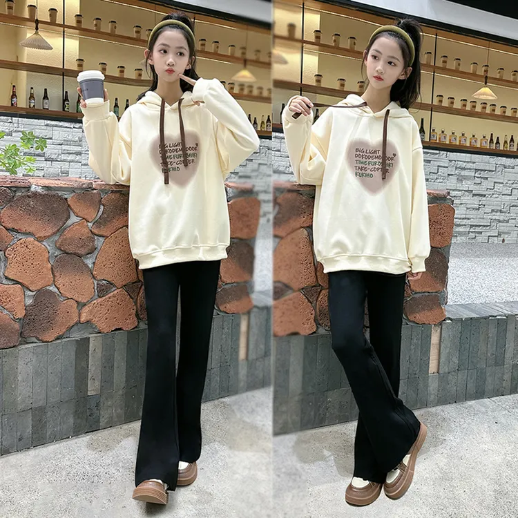 爆款女童卫衣套装2025秋装新款韩版时尚儿童衣服12-15岁大童学生