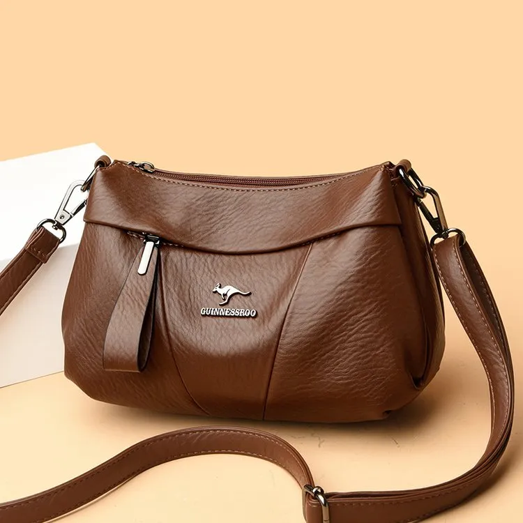 2026新款科技纳帕牛皮女包单肩斜跨包中老年妈妈女士包包包