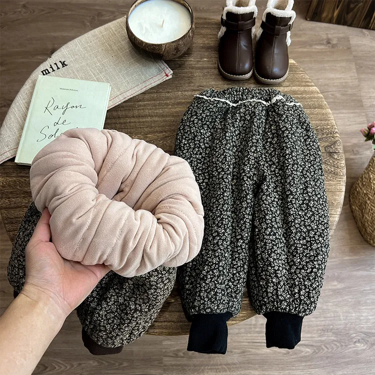 [一条过冬]女童棉裤冬季加厚外穿儿童装加绒裤子女宝宝保暖裤三层