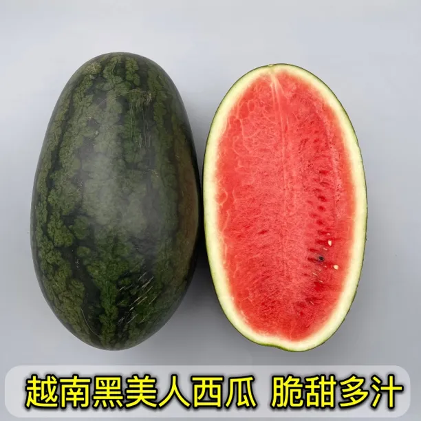 越南黑美人西瓜应季水果现摘皮薄脆甜新鲜西瓜
