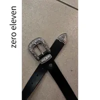 zero eleven定制复古雕花时尚百搭皮带V13209