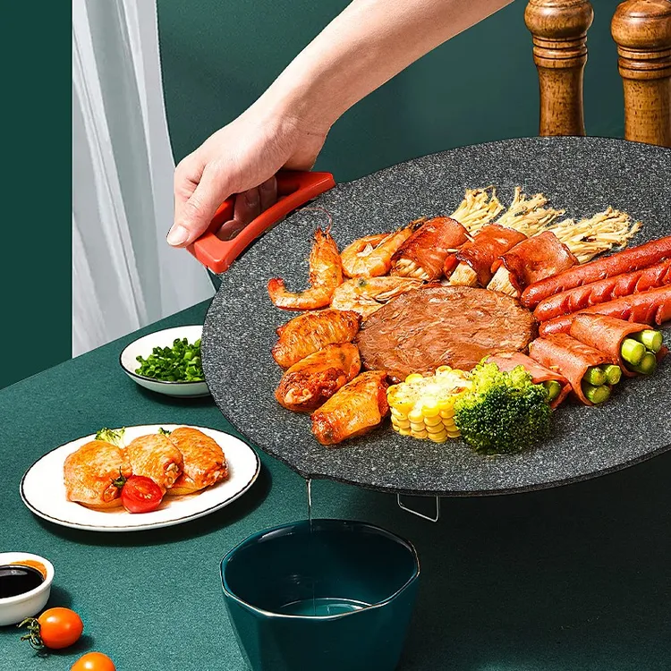 印·师傅烧烤家用煎烤煎饼煎蛋不粘烤肉少油轻烟家庭烤肉聚餐烤盘