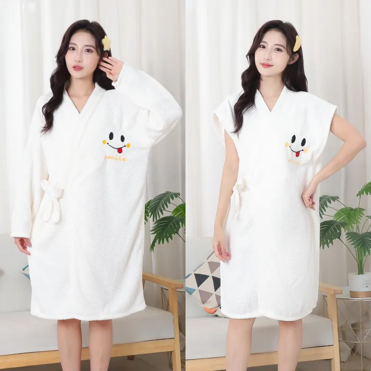 浴巾成人浴袍女可穿可裹加厚吸水女学生秋冬柔软速干洗澡专用浴衣