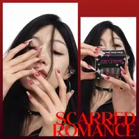 幻调爱痕Scarred Romance|痛甲红色梯形ins欧美风穿戴甲1102
