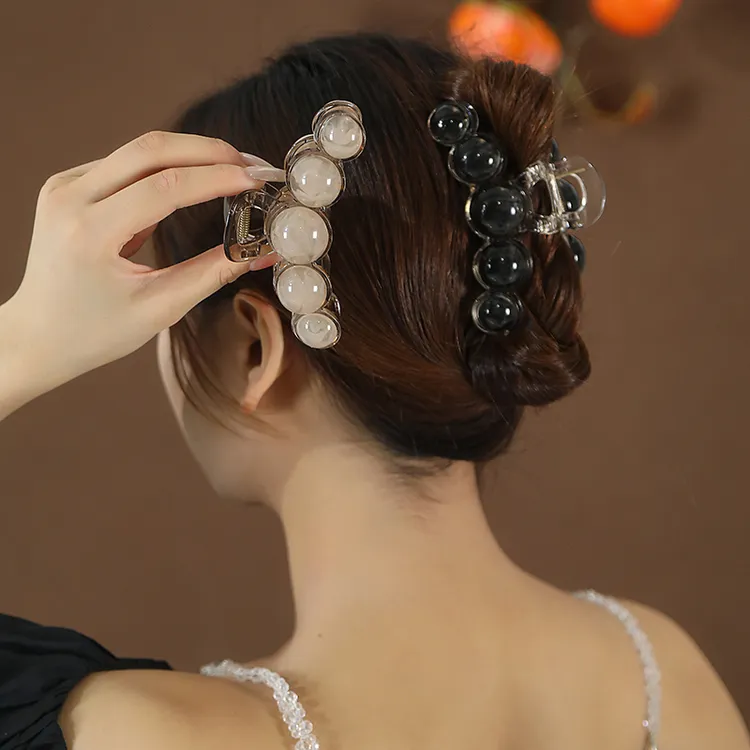 高级感发夹女大号发量多后脑勺2025新款气质盘发抓夹优雅鲨鱼夹子