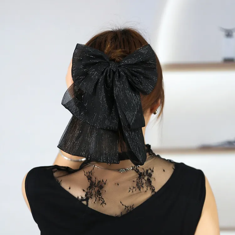 蝴蝶结头饰飘带小抓夹发夹女后脑勺鲨鱼夹发饰