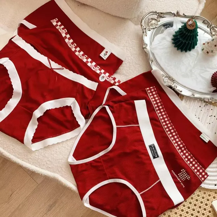 安可拉红色款本命年磨毛四季可穿无痕7A抑菌棉底档女士三角内裤