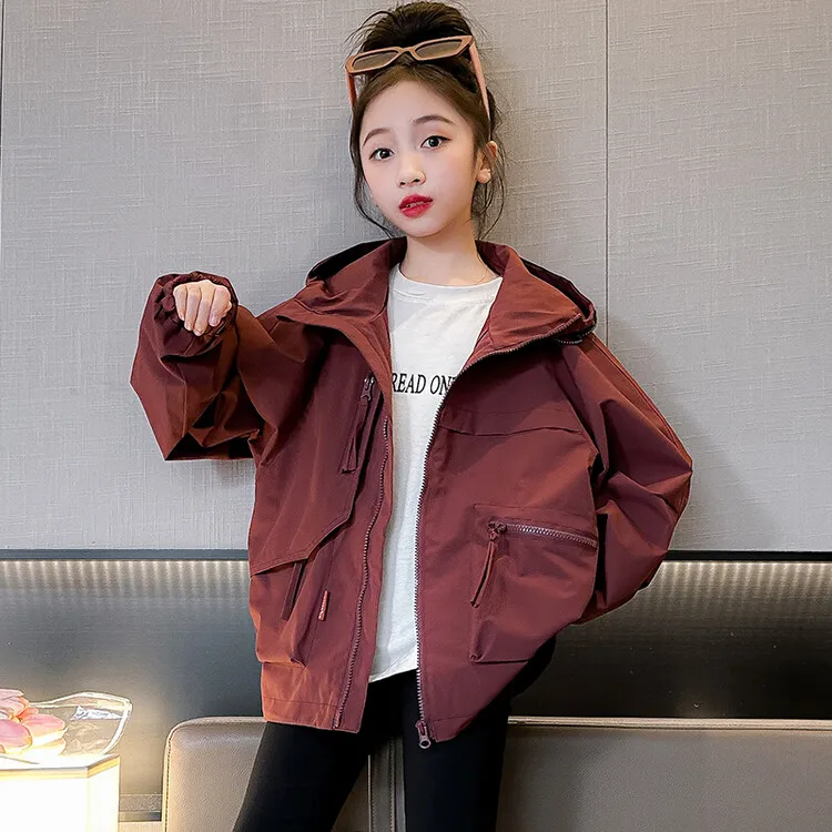 大童装网红加厚风衣女童洋气宽松外套儿童韩版开衫2025冬季百搭潮