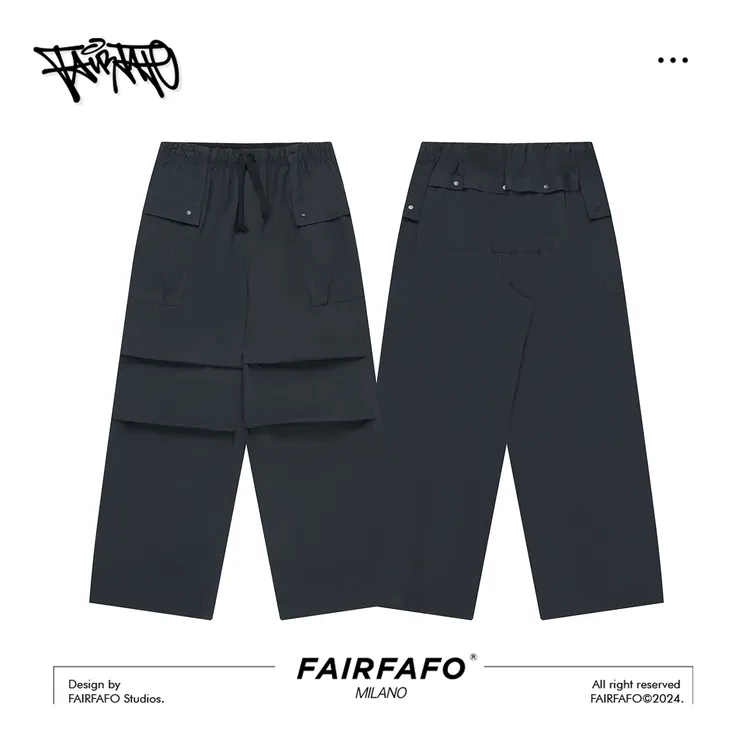 FAIRFAFO林肉肉【多口袋工装裤】时尚休闲舒适直筒工装裤 ND24KZ671