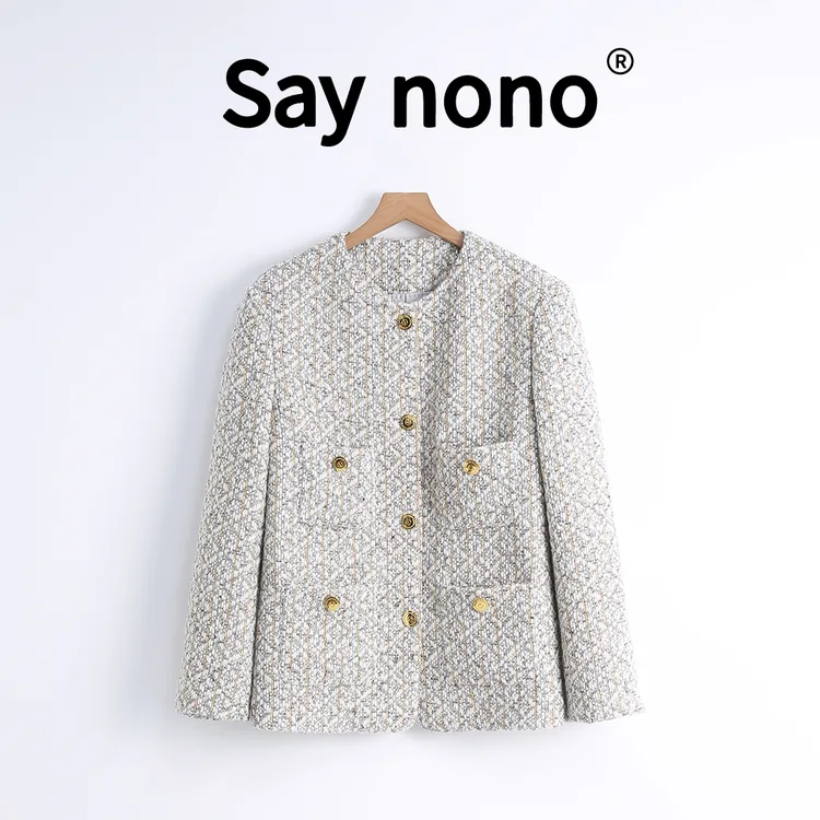 懒猫nono│Saynono 洋气宽松粗花呢小香风外套,/ FH1566