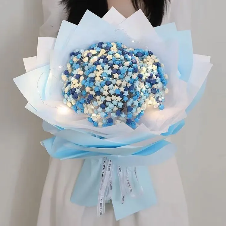 星星花束满天星叠星星手工礼物折纸情侣diy节日仪式感女友情人